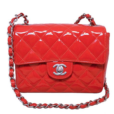 chanel red patent leather wallet on chain handbag|chanel patent leather shoulder bag.